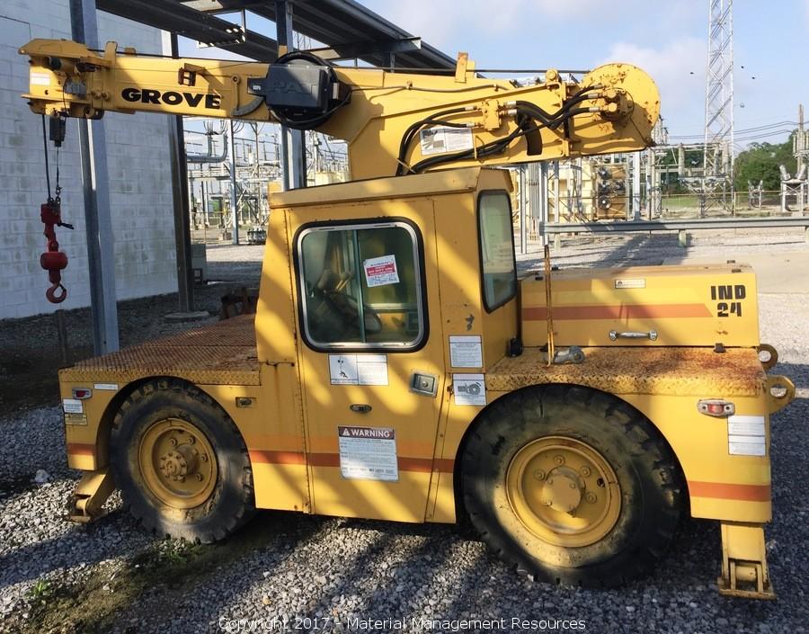 Material Management Resources Listing Misc. Cranes, Backhoe, Front