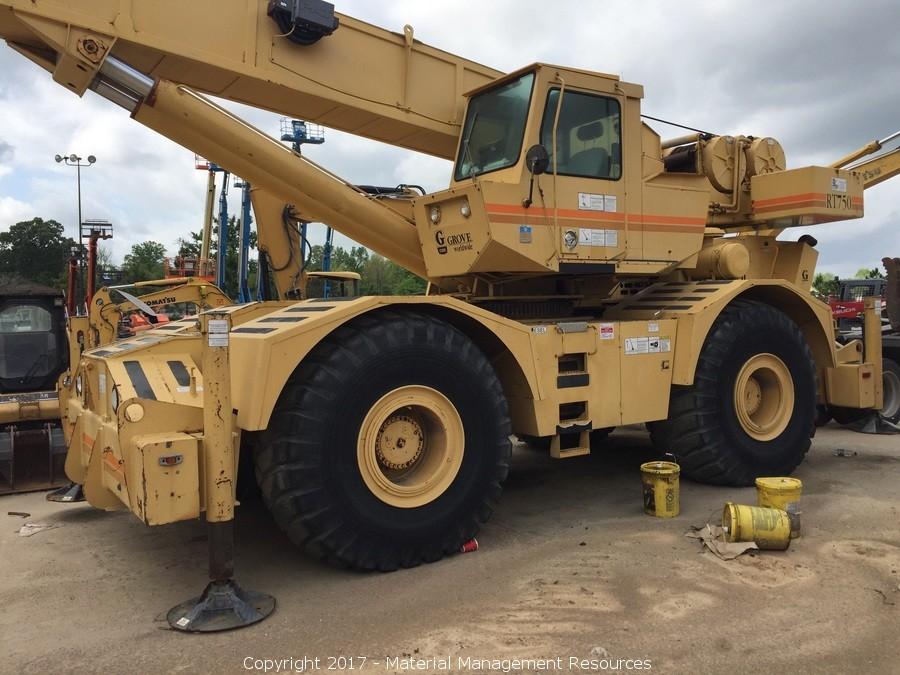 Material Management Resources Listing Misc. Cranes, Backhoe, Front